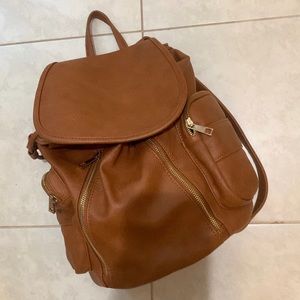 Forever 21 brown faux leather Backpack